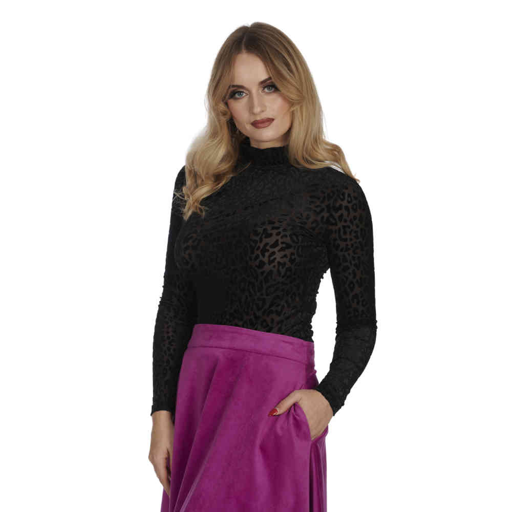 Banned - Night Animal Longsleeve top - Zwart